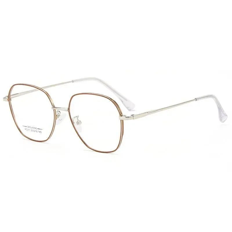 Unisex Polygon Full Rim Alloy Prescription Glasses AC011 — view 10 | Rx Spectacle
