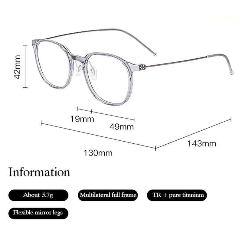 Women's Round Full Rim TR90 Prescription Glasses 95822 — view 2 | Rx Spectacle