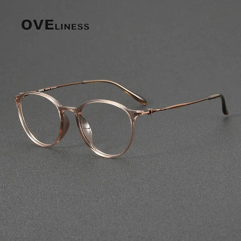 Women's Round Full Rim Titanium Prescription Glasses 98664 — view 8 | Rx Spectacle