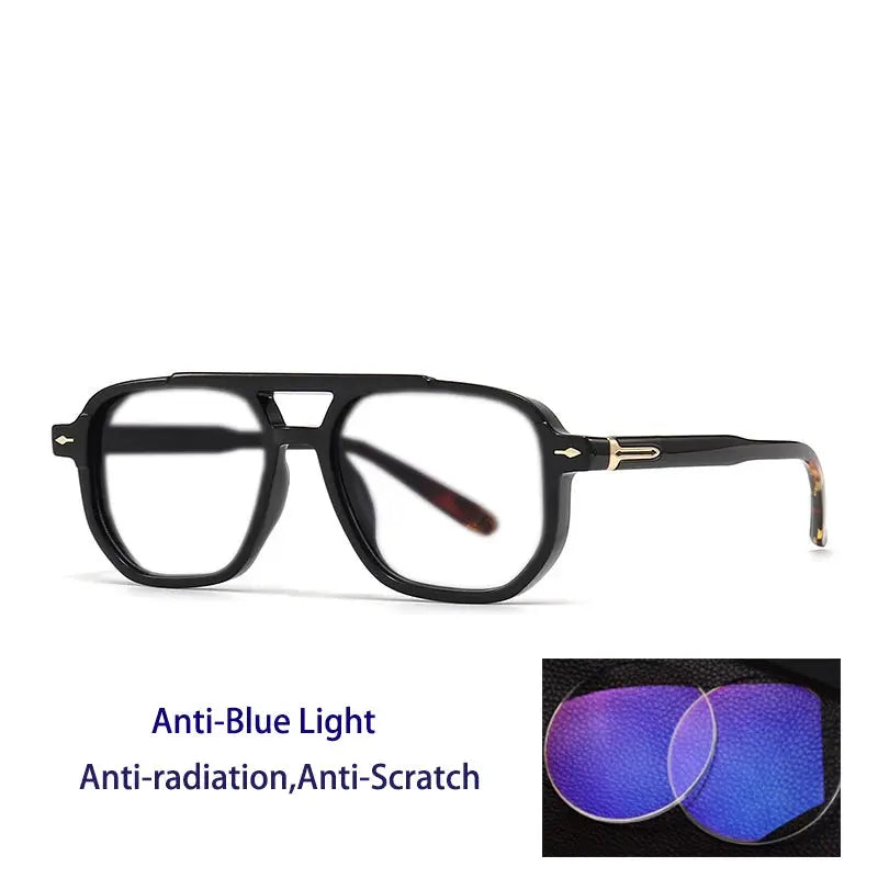 Unisex Square Full Rim TR90 Double Bridge Reading Glasses 60904 — view 4 | Rx Spectacle