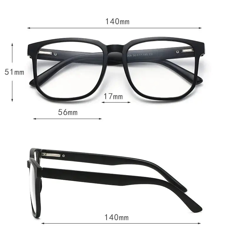 Unisex Square Full Rim Acetate Clip-On Prescription Glasses 515670 — view 2 | Rx Spectacle