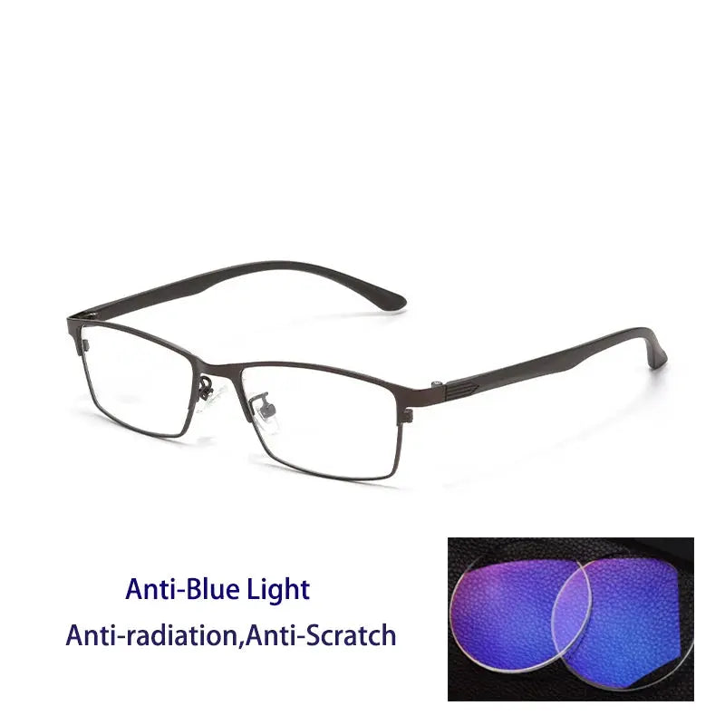 Unisex Browline Full Rim Alloy Prescription Glasses 619474 — view 6 | Rx Spectacle