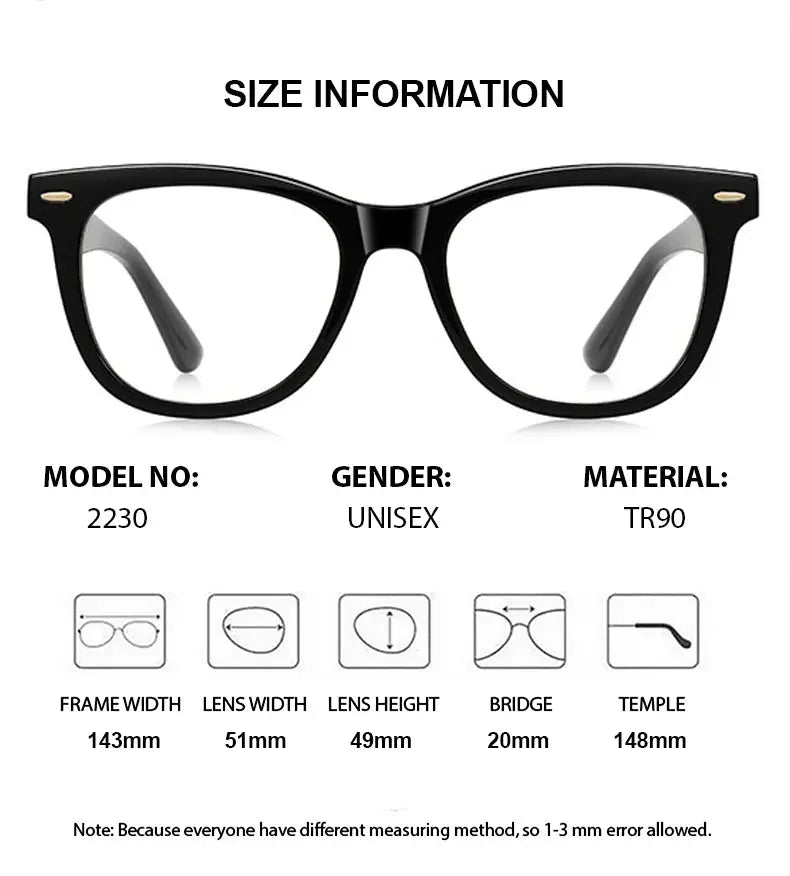 Unisex Square Full Rim Titanium Prescription Glasses 882230 — view 2 | Rx Spectacle