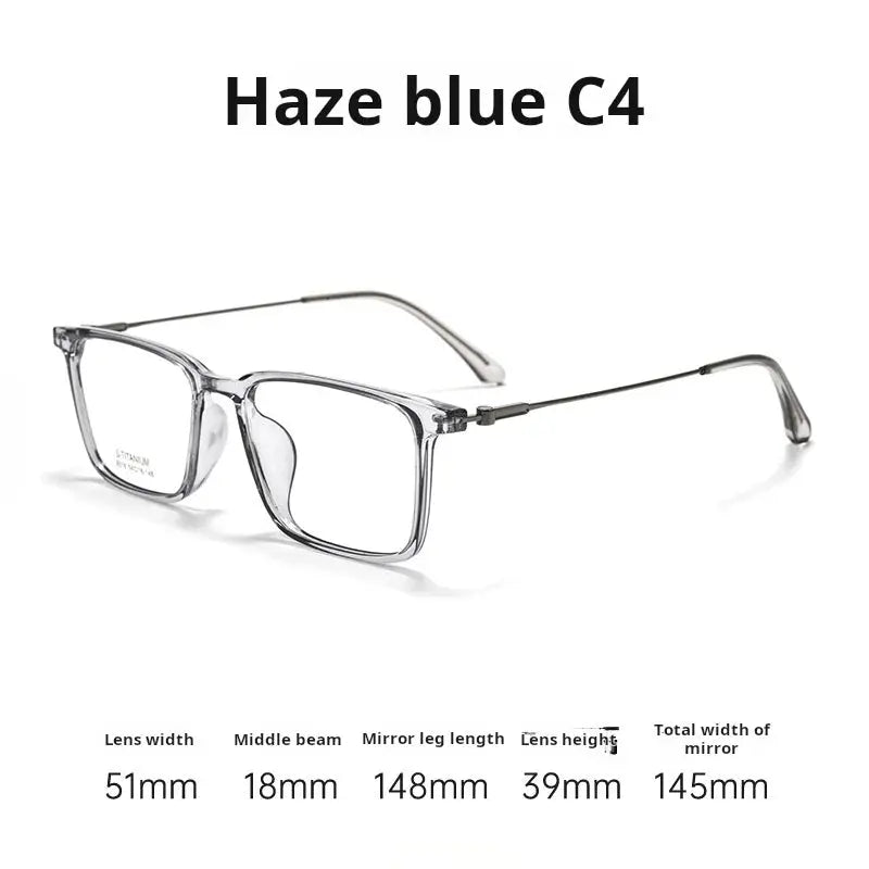 Unisex Square Full Rim Titanium Prescription Glasses 78518 — view 6 | Rx Spectacle