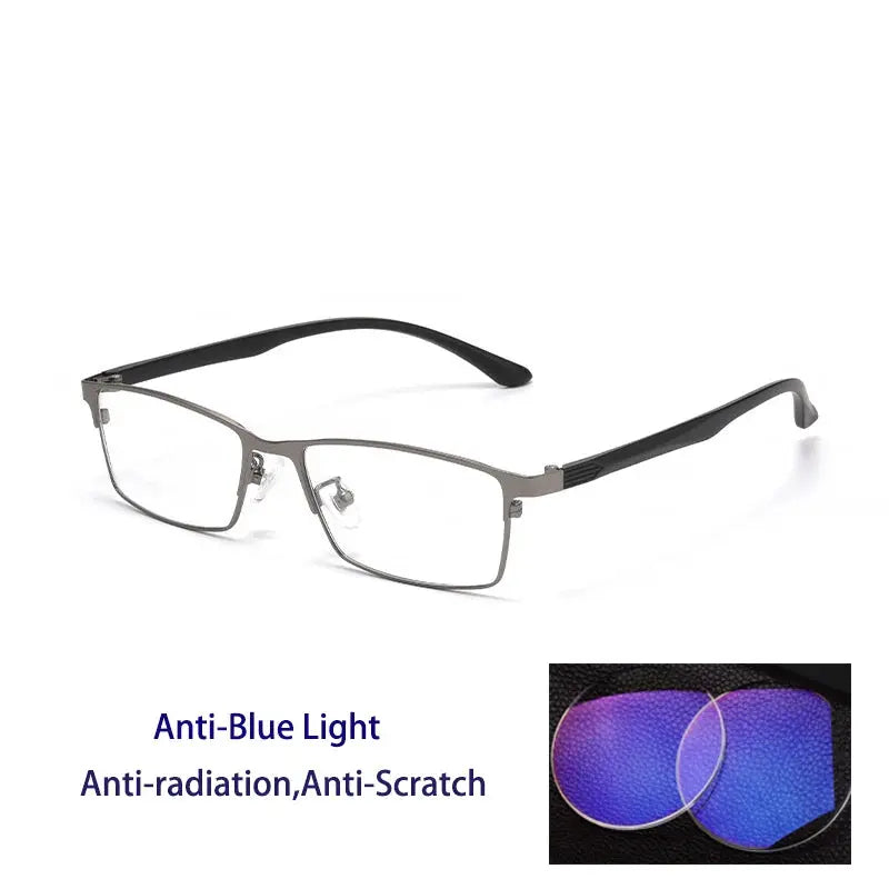 Unisex Browline Full Rim Alloy Prescription Glasses 619474 — view 4 | Rx Spectacle
