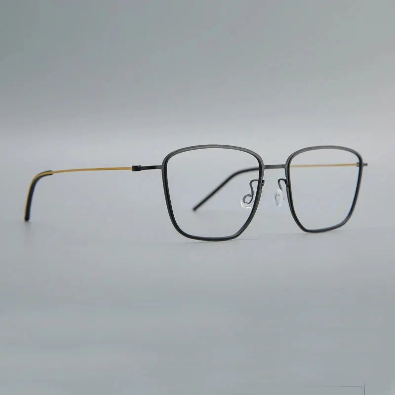 Unisex Square Full Rim Titanium Screwless Prescription Glasses 635525 — view 5 | Rx Spectacle