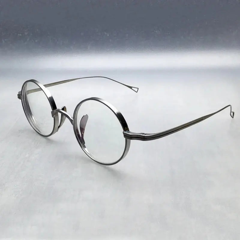 Women's Round Full Rim Titanium Prescription Glasses 63199 — view 1 | Rx Spectacle