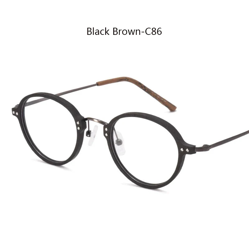 Women's Round Full Rim Titanium Prescription Glasses 810300 — view 5 | Rx Spectacle