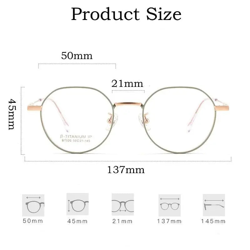 Unisex Polygon Full Rim Titanium Prescription Glasses Bt020t — view 12 | Rx Spectacle