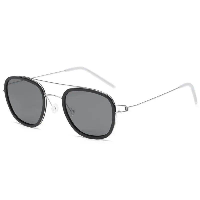 Unisex Square Full Rim Titanium Double Bridge Prescription Glasses 8205 — view 7 | Rx Spectacle