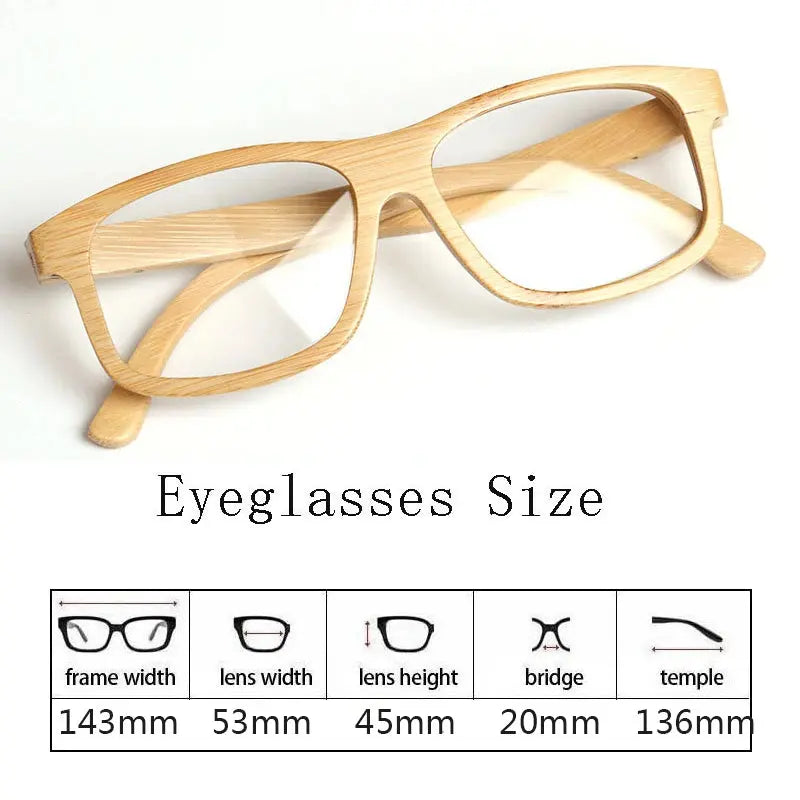 Unisex Square Full Rim Wood Prescription Glasses 356191 — view 2 | Rx Spectacle