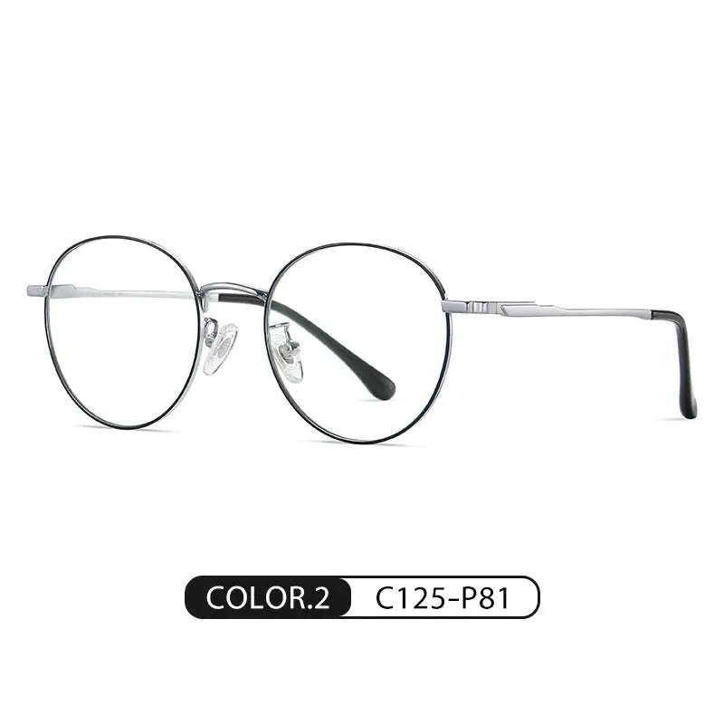 Women's Oval Full Rim Titanium Prescription Glasses 62113 — view 3 | Rx Spectacle