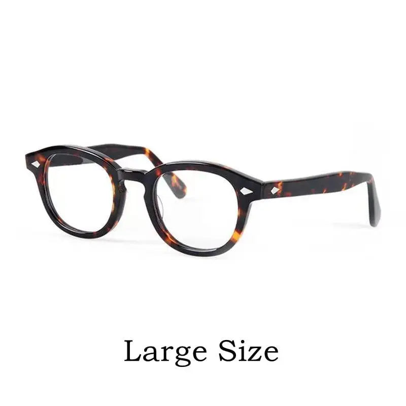 Unisex Round Full Rim Acetate Prescription Glasses Y1915 — view 10 | Rx Spectacle