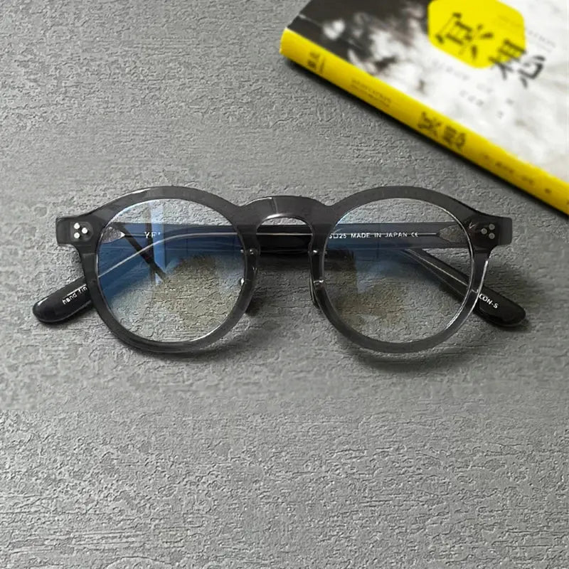 Unisex Round Full Rim Acetate Prescription Glasses 5125 — view 6 | Rx Spectacle
