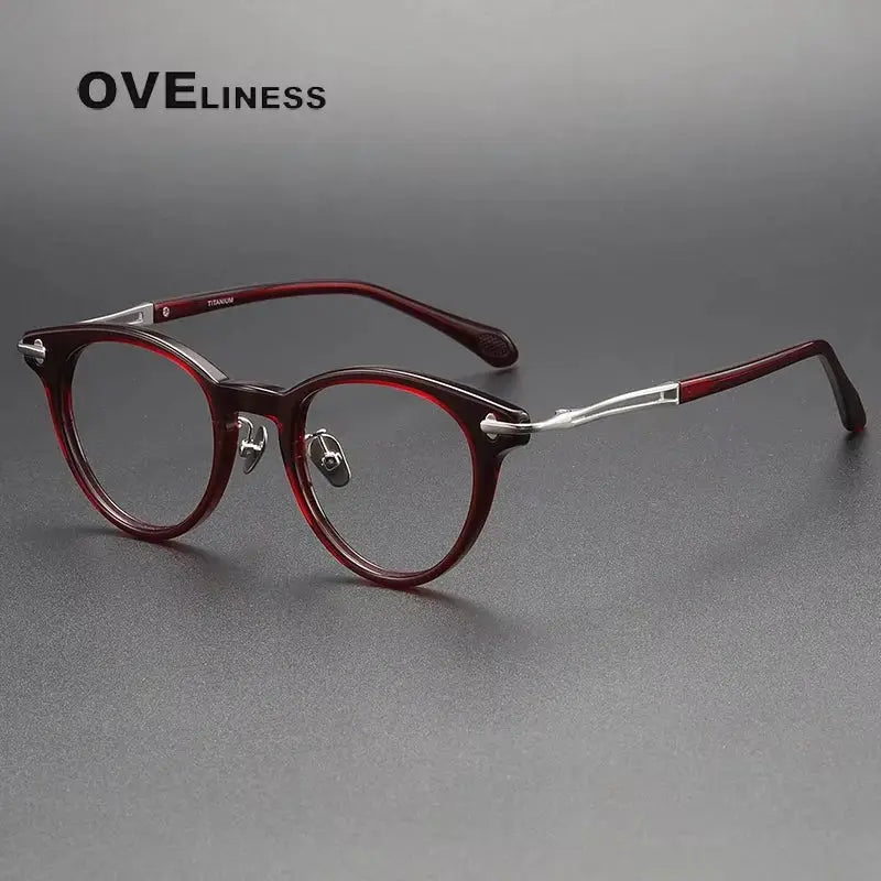 Unisex Square Full Rim Titanium Prescription Glasses 811432 — view 6 | Rx Spectacle