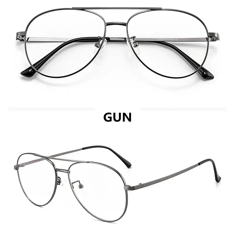 Men's Full Rim Titanium Double Bridge Prescription Glasses 2194 — view 8 | Rx Spectacle