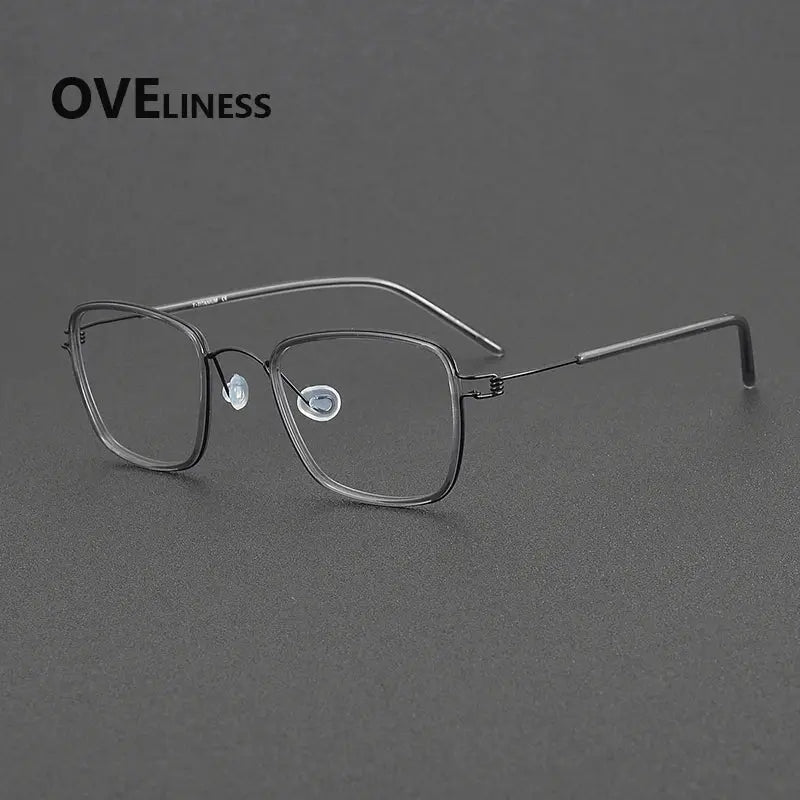 Women's Polygon Full Rim Titanium Prescription Glasses 381048 — view 6 | Rx Spectacle