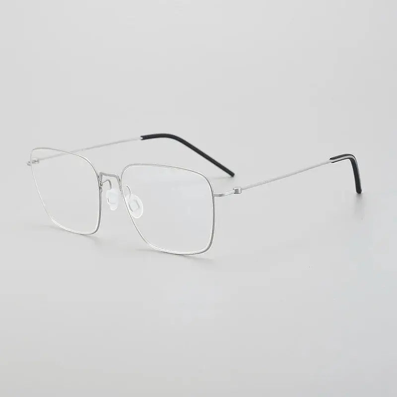 Unisex Square Full Rim Titanium Screwless Prescription Glasses 195538 — view 6 | Rx Spectacle