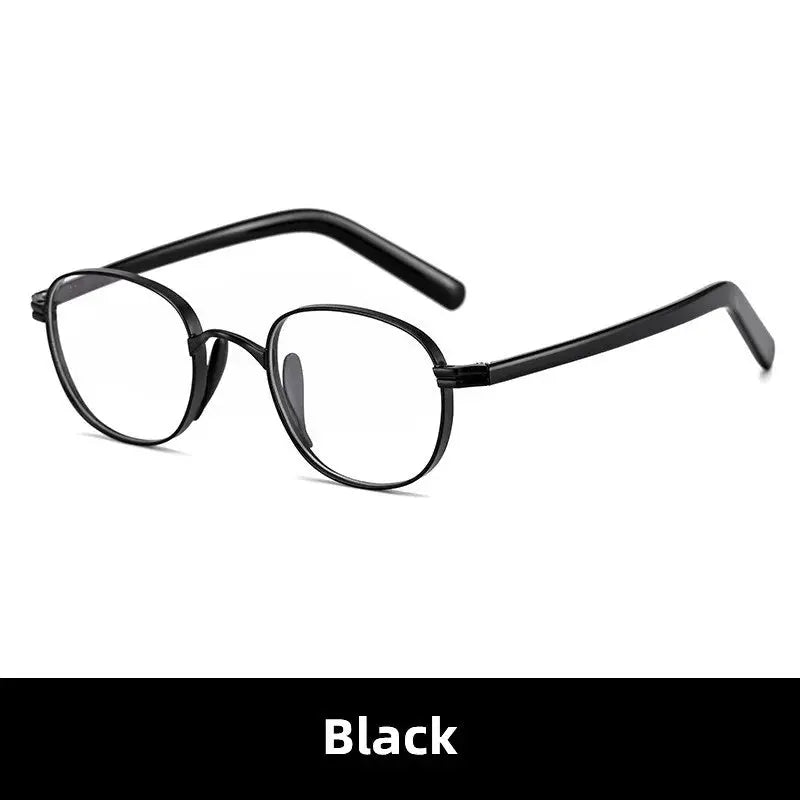 Unisex Round Full Rim Titanium Reading Glasses 8017 — view 5 | Rx Spectacle