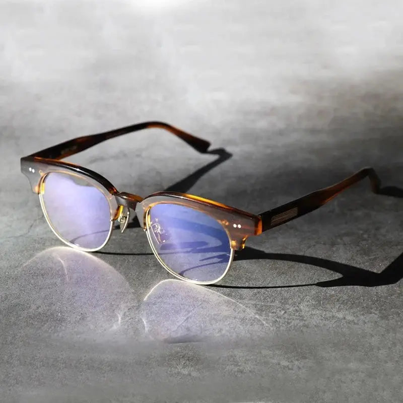 Unisex Square Full Rim Titanium Prescription Glasses 396136 — view 1 | Rx Spectacle
