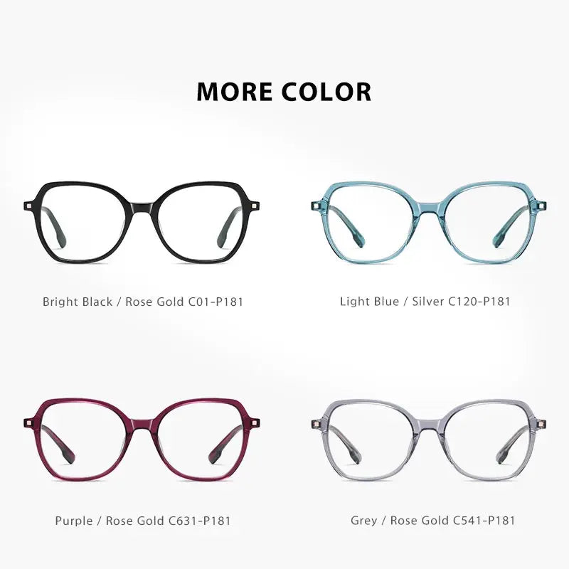 Women's Square Full Rim Acetate Prescription Glasses 9225 — view 4 | Rx Spectacle