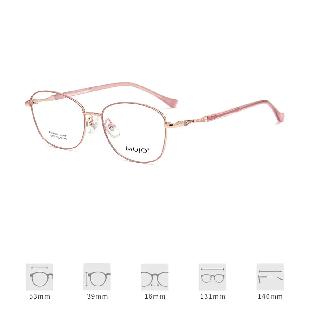 Women's Oval Full Rim Alloy Prescription Glasses 900191 — view 8 | Rx Spectacle