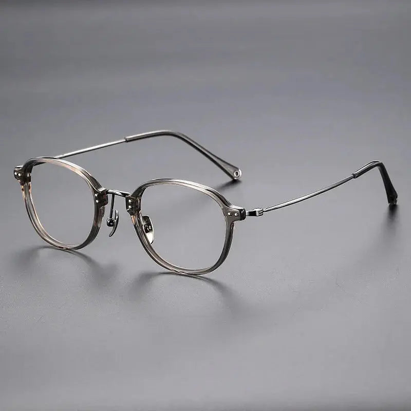 Unisex Oval Full Rim Titanium Prescription Glasses 942350 — view 4 | Rx Spectacle
