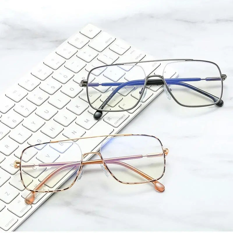 Women's Square Full Rim TR90 Double Bridge Prescription Glasses 95927 — view 1 | Rx Spectacle