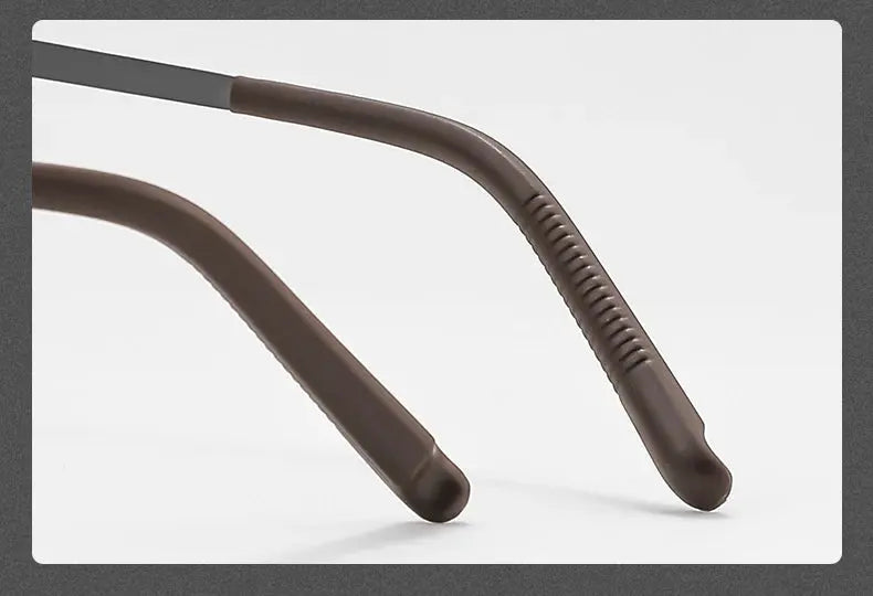 Unisex Browline Full Rim Titanium Prescription Glasses 2606 — view 4 | Rx Spectacle