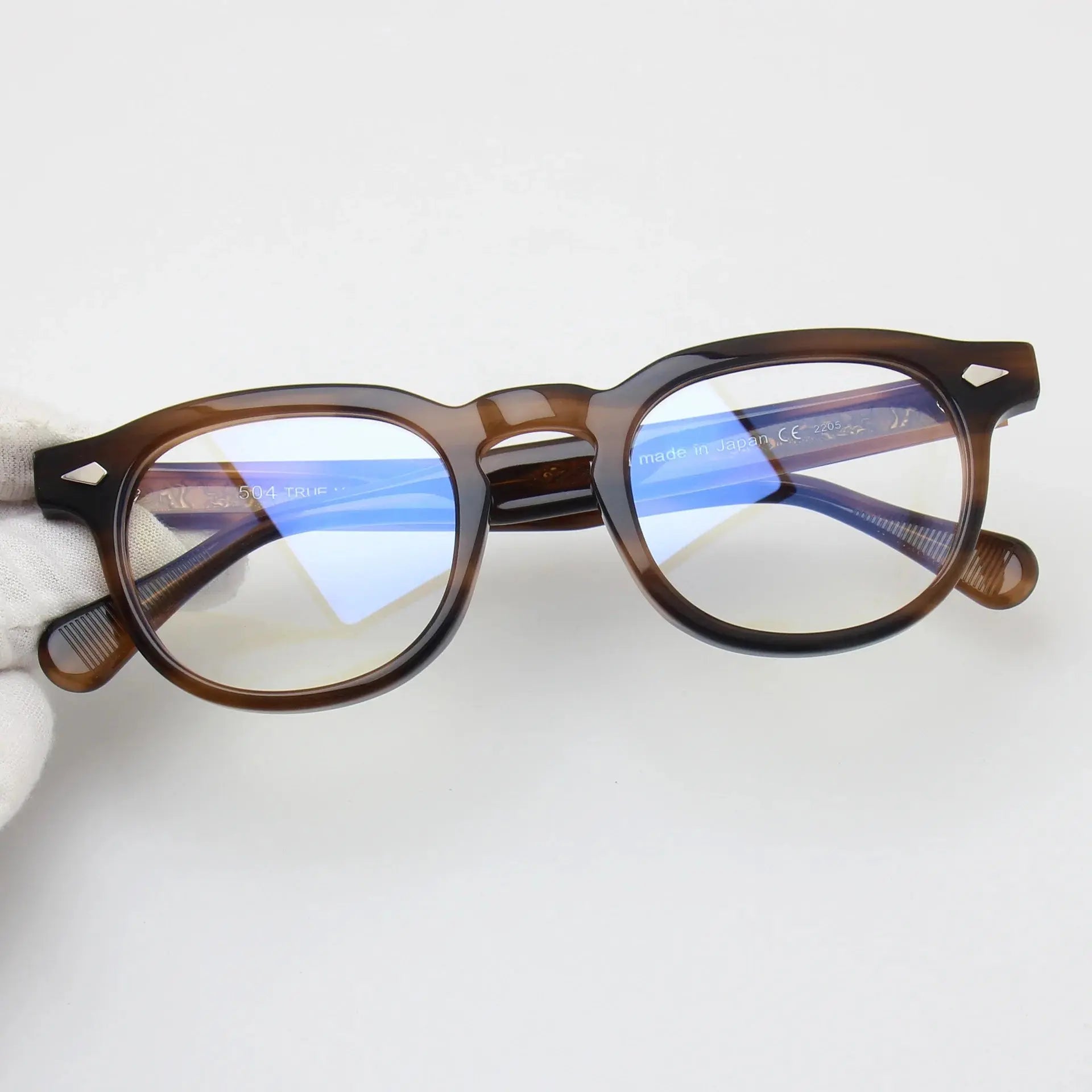 Unisex Round Full Rim Acetate Prescription Glasses 602504 — view 5 | Rx Spectacle