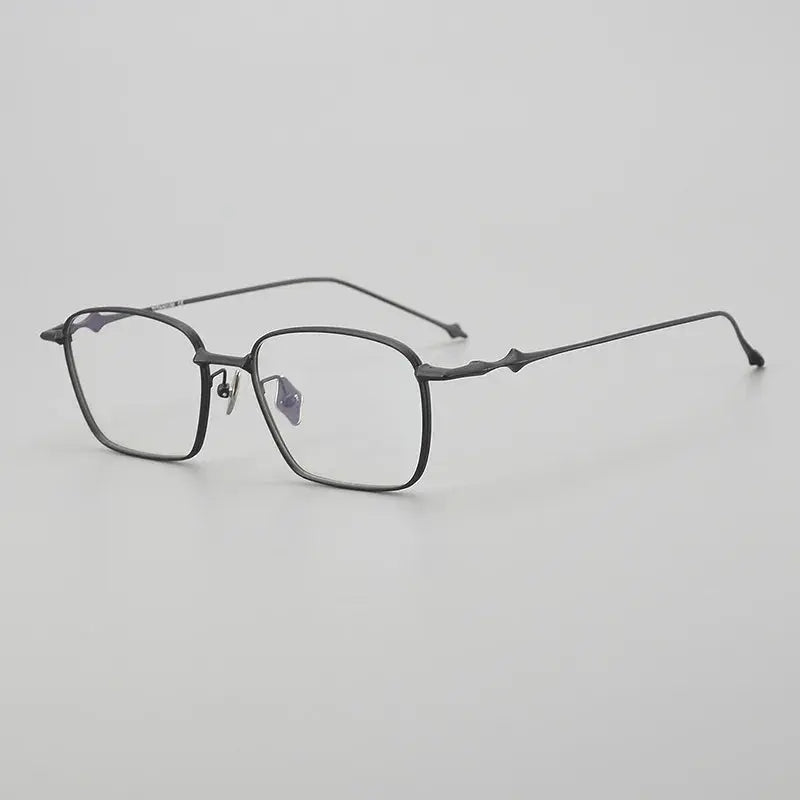 Unisex Irregular Full Rim Titanium Prescription Glasses 94147 — view 5 | Rx Spectacle