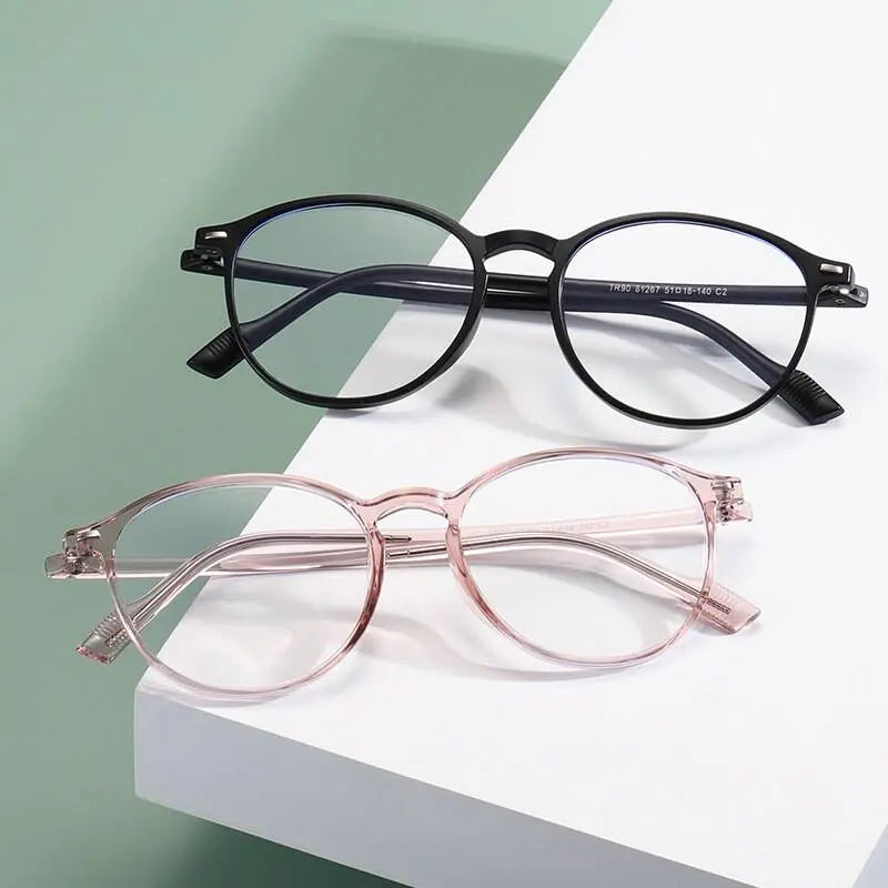 Women's Round Full Rim TR90 Prescription Glasses 81267 — view 10 | Rx Spectacle
