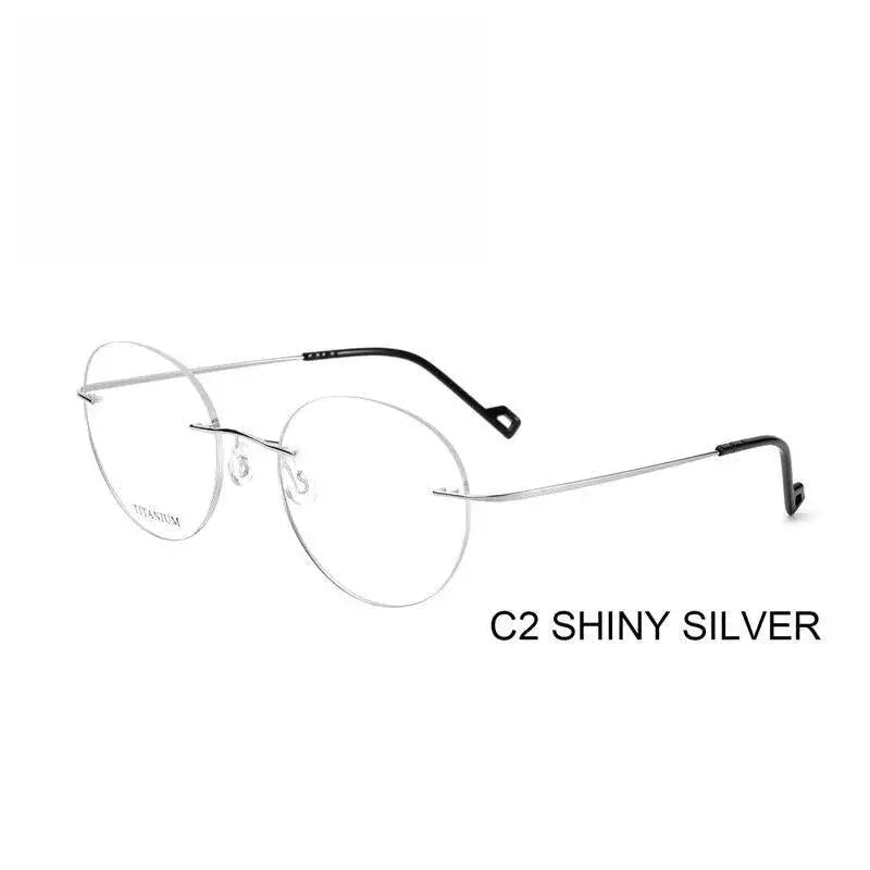 Unisex Round Rimless Titanium Prescription Glasses Rt003a — view 7 | Rx Spectacle