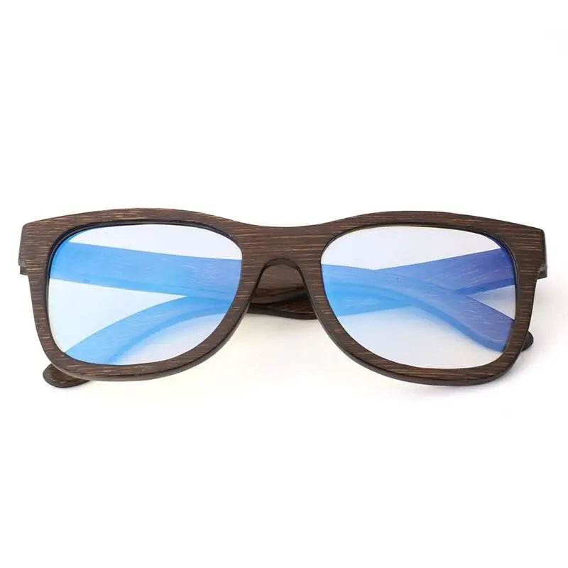 Men's Square Full Rim Wood Prescription Glasses 5677 — view 5 | Rx Spectacle