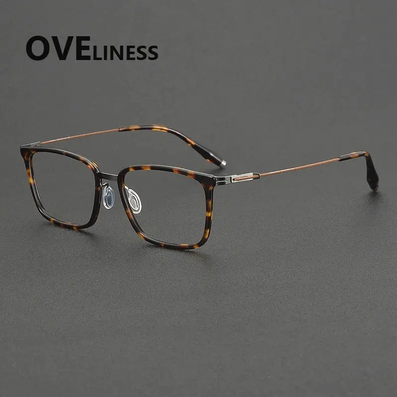 Unisex Square Full Rim Titanium Prescription Glasses 22502 — view 5 | Rx Spectacle