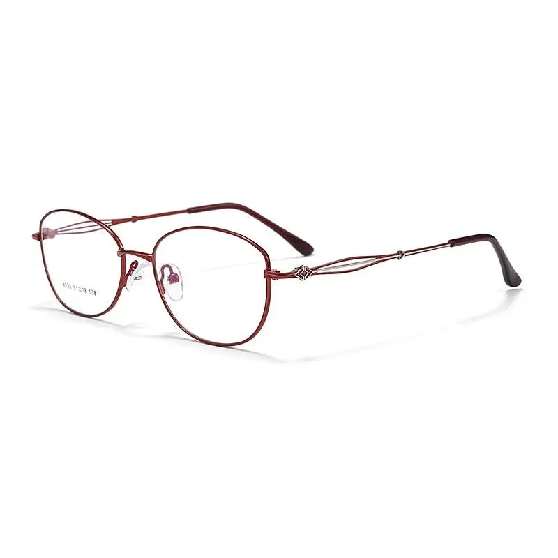 Women's Cat Eye Full Rim Alloy Prescription Glasses 85301 — view 6 | Rx Spectacle
