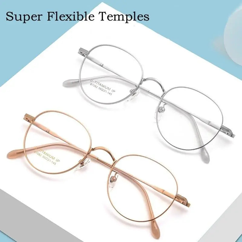 Unisex Polygon Full Rim Titanium Prescription Glasses Bt082t — view 11 | Rx Spectacle