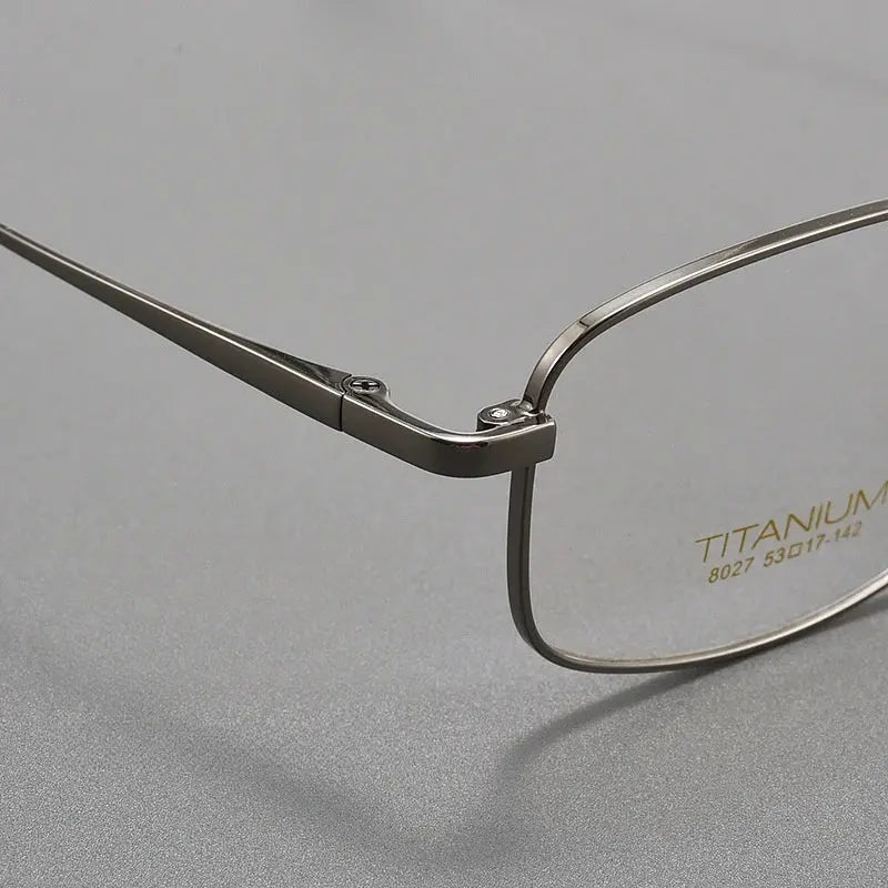 Men's Square Full Rim Titanium Prescription Glasses Y8027 — view 3 | Rx Spectacle