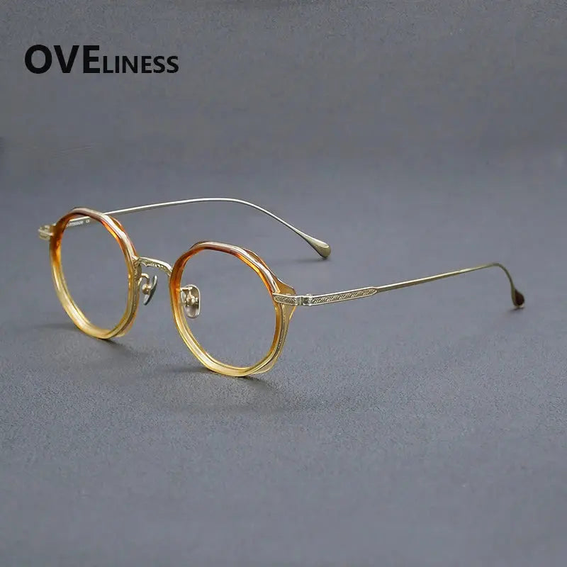 Women's Round Full Rim Titanium Prescription Glasses 922403 — view 5 | Rx Spectacle