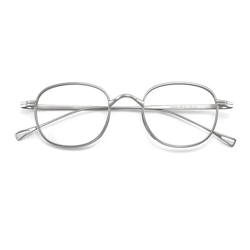 Unisex Round Full Rim Titanium Prescription Glasses 8016 — view 4 | Rx Spectacle