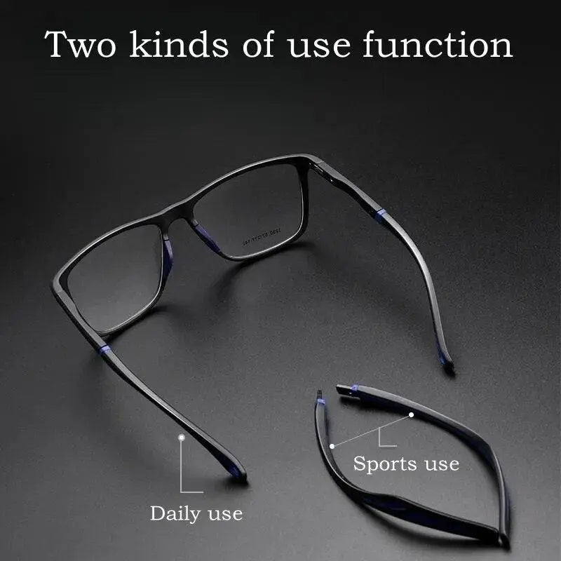 Men's Square Full Rim TR90 Sports Glasses Y1230d — view 2 | Rx Spectacle