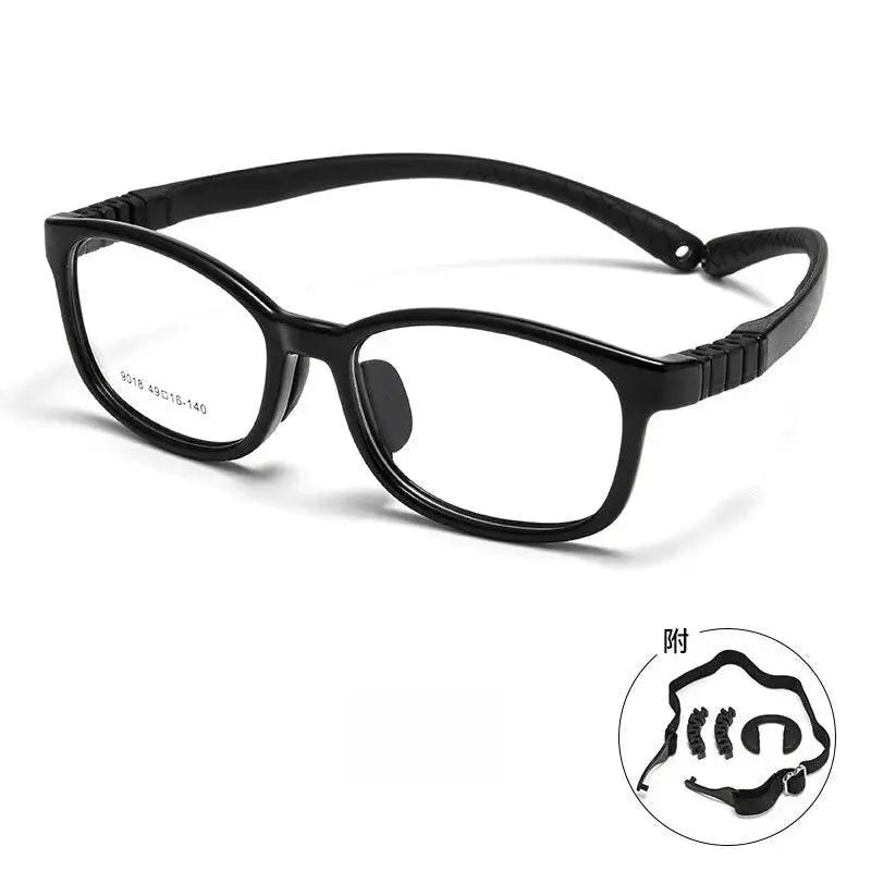 Unisex Square Full Rim TR90 Screwless Prescription Glasses 9018et — view 8 | Rx Spectacle