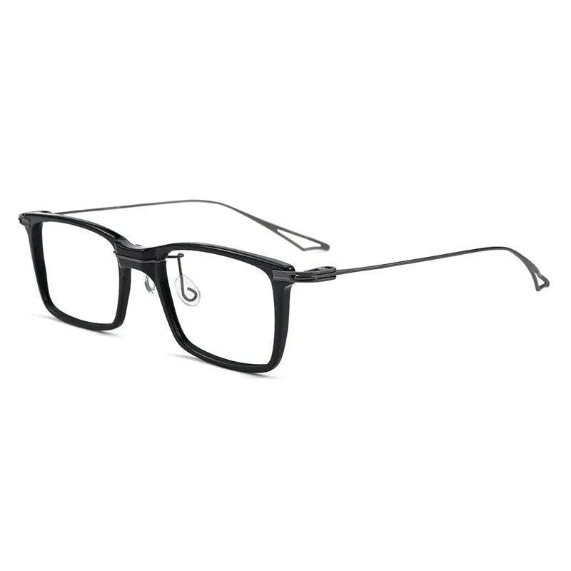 Unisex Square Full Rim Titanium Prescription Glasses 1128 — view 5 | Rx Spectacle