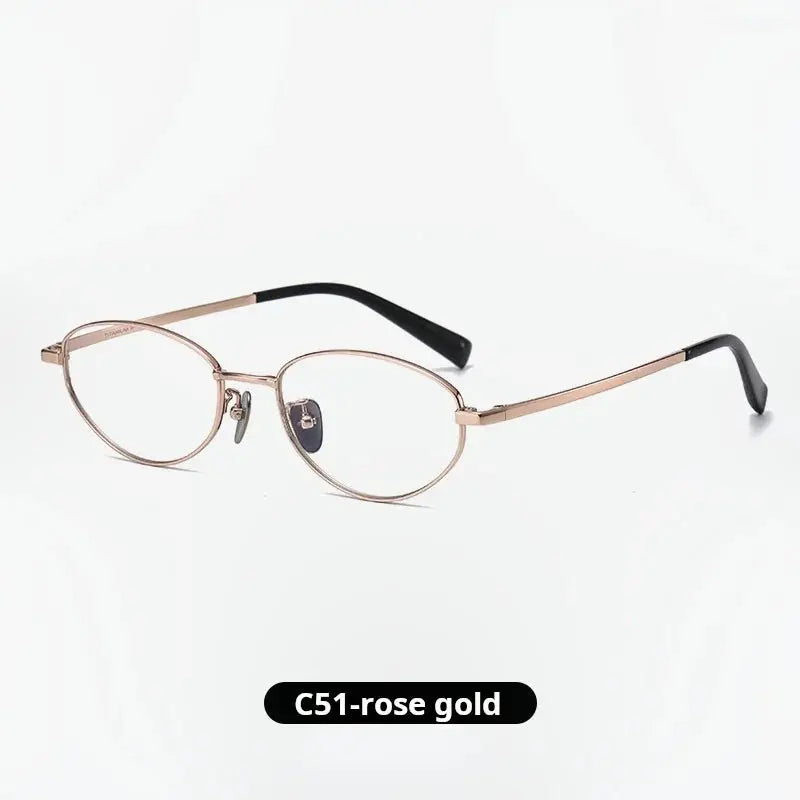 Unisex Oval Full Rim Titanium Prescription Glasses 77003 — view 5 | Rx Spectacle