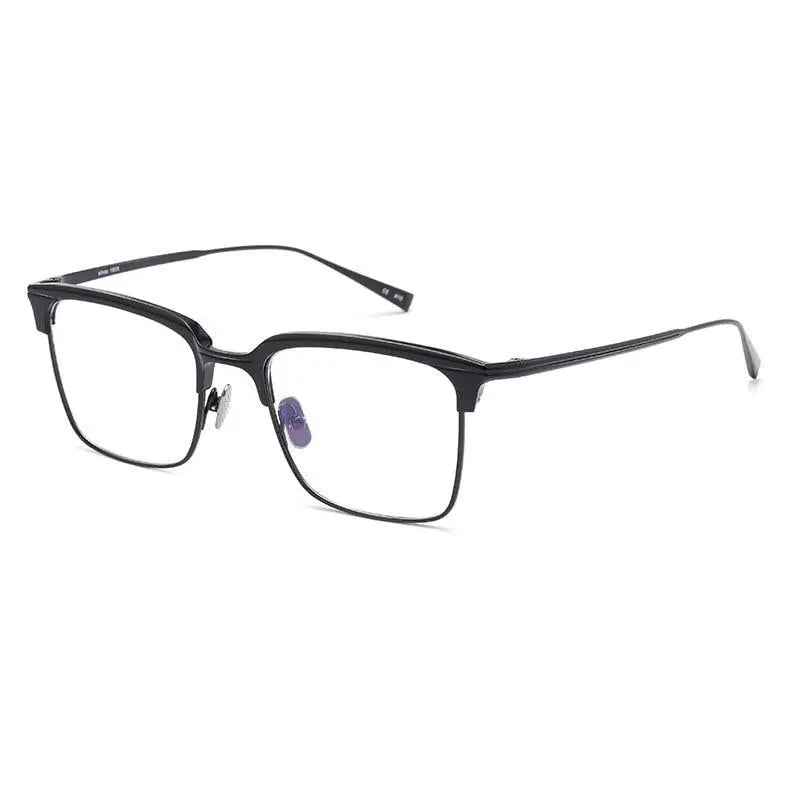 Men's Square Full Rim Titanium Prescription Glasses S1905 — view 3 | Rx Spectacle
