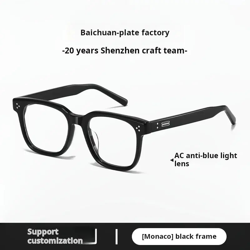 Unisex Browline Full Rim Acetate Prescription Glasses 79034 — view 3 | Rx Spectacle