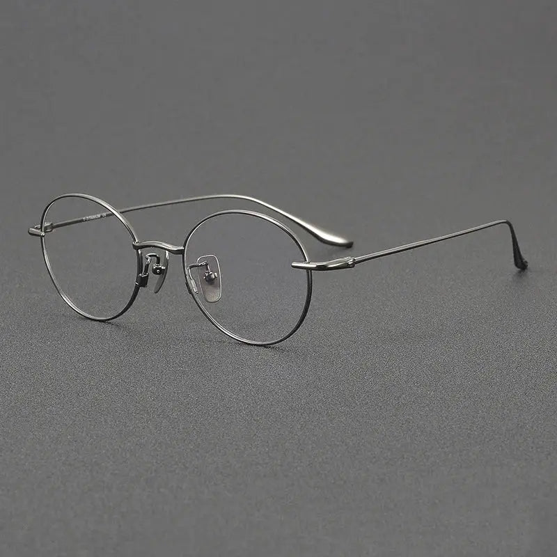 Women's Oval Full Rim Titanium Prescription Glasses 72158 — view 4 | Rx Spectacle