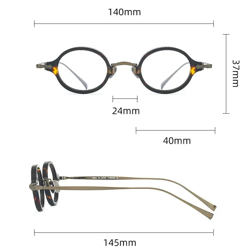 Unisex Oval Full Rim Titanium Prescription Glasses 396181 — view 2 | Rx Spectacle