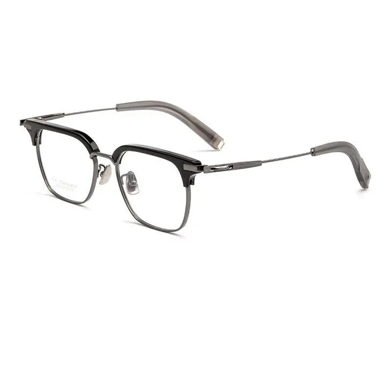 Men's Square Full Rim Titanium Prescription Glasses 2083T — view 4 | Rx Spectacle