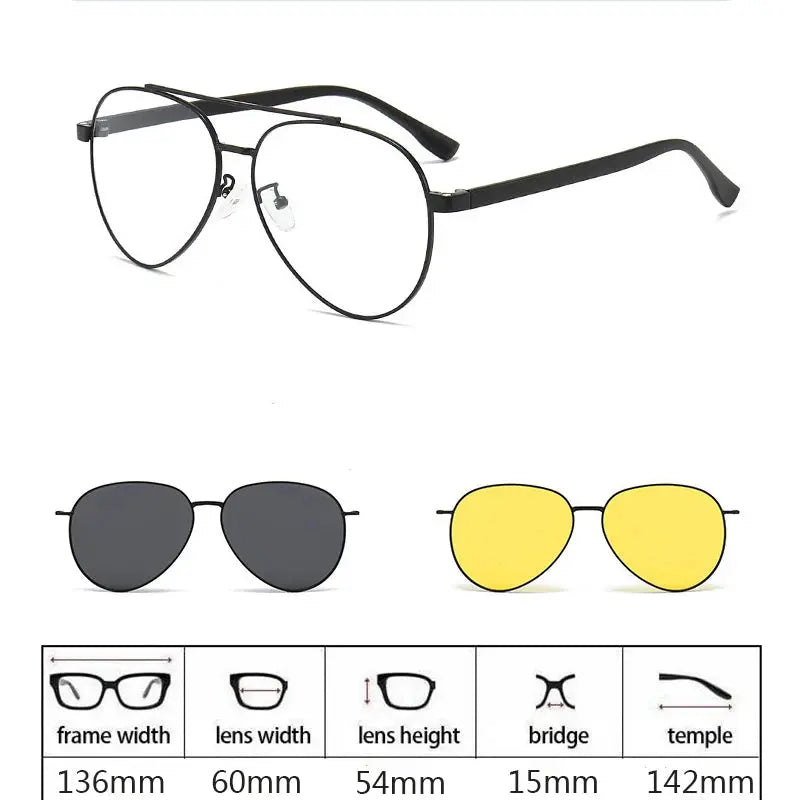 Men's Square Full Rim Titanium Prescription Glasses 275009 — view 6 | Rx Spectacle